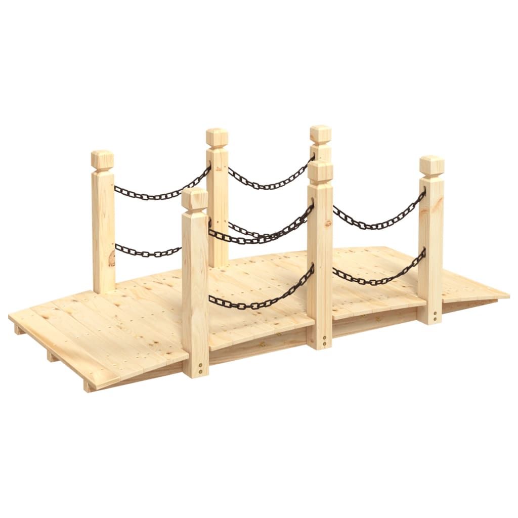 Puutarhasilta ketjukaiteilla 150x67x56 cm täysi kuusi (63357)