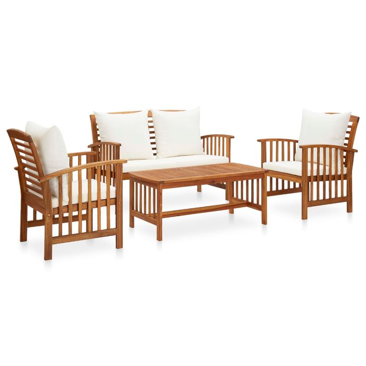 Puutarhasohvasarja tyynyillä, akasiapuu, eri malleja ja värejä