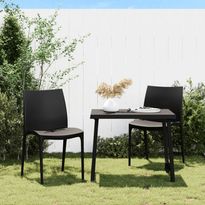 Puutarhatuolit 2 kpl antrasiitti 50x46x80 cm polypropeeni