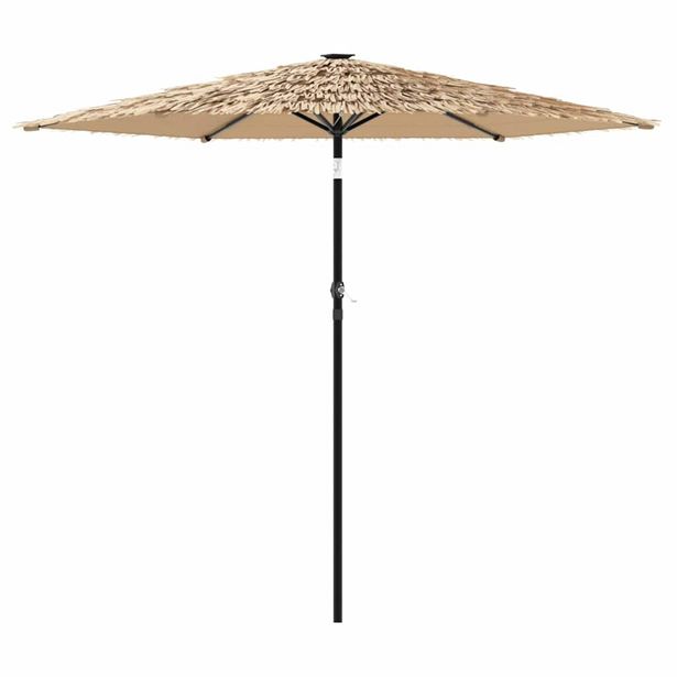 Puutarhavarjo LED-valot ja terästanko ruskea 223x223x213 cm (05119)