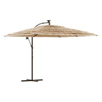 Puutarhavarjo LED-valot ja terästanko ruskea 290x290x238 cm (05088)