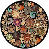 Pyöreä matto Linento Velona ruskea, eri kokoja