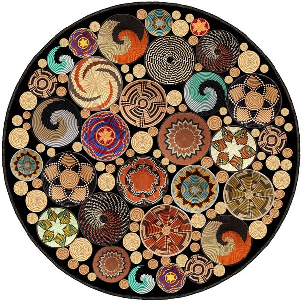 Pyöreä matto Linento Velona ruskea