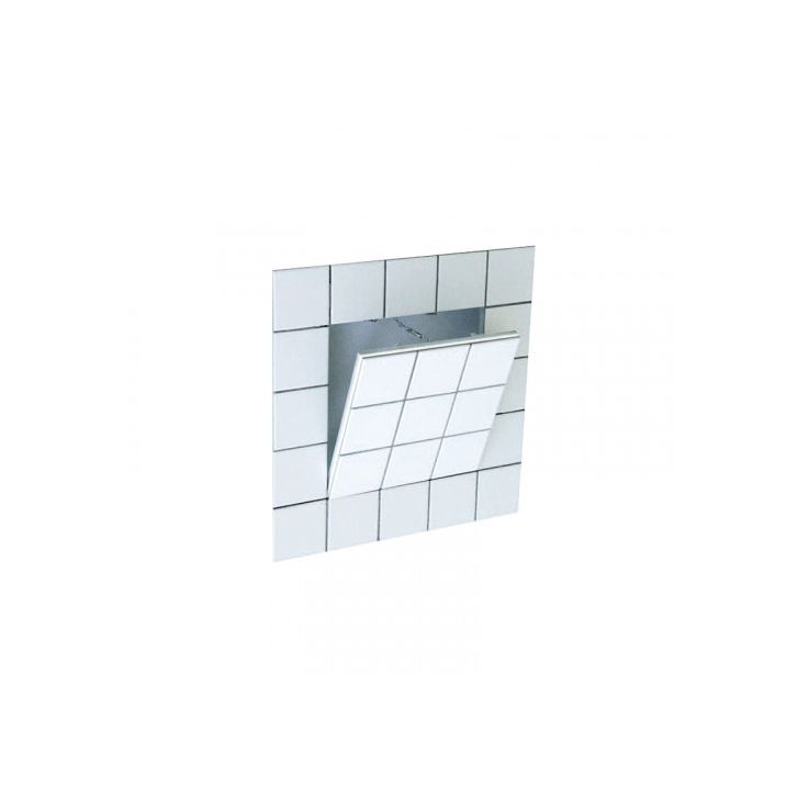 Hiussaumaluukku Raknet F3 F-G125, laatoitettava, 1x12.5mm kipsilevy, push-up-lukko, irroitettava luukku, 300x300mm