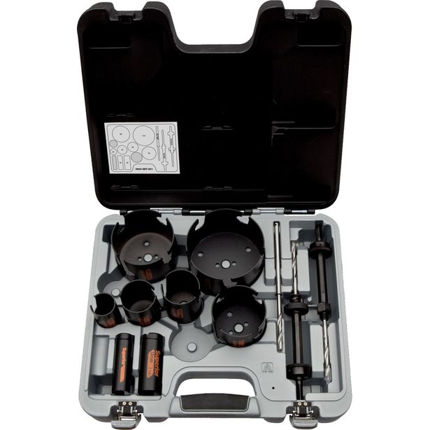 Reikäsahasarja Bahco 3833 Superior HM, 25-114mm, 12 osaa