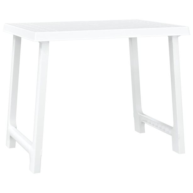 Retkipöytä valkoinen 79x56x64 cm PP puutyyli (64737)