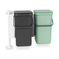 Roska-astia Brabantia Sort &amp; Go Built-In-Bin, Jade Green/Grey, eri kokoja