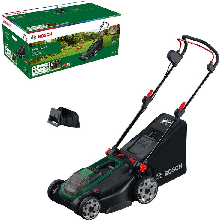 Akkuruohonleikkuri Bosch Rotak 18V2-43 Solo, 18V, ilman akkua
