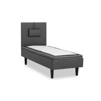 Runkopatjasänky Ystad Bas, 80x200cm, tummanharmaa (78002)