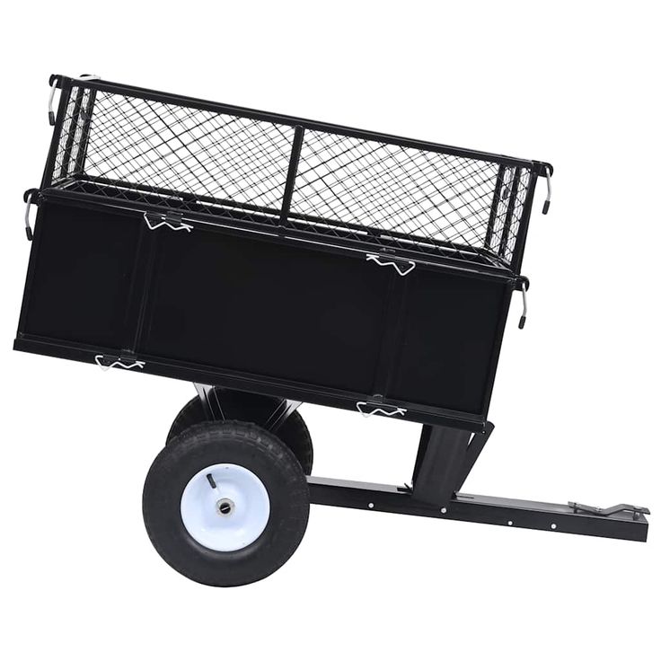 Ruohonleikkurin peräkärry Kallistuva 150 kg kuorma (92449)