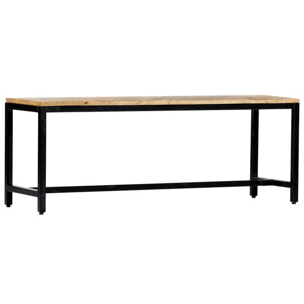 Ruokailupenkki 120 cm karkea mangopuu (47814)