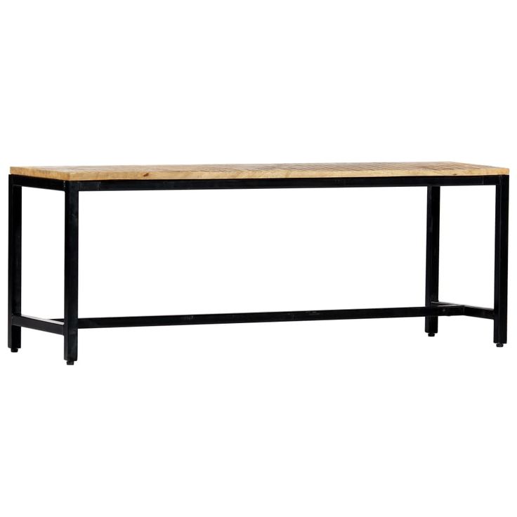 Ruokailupenkki 120 cm karkea mangopuu (47814)