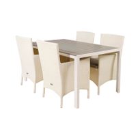 Ruokailuryhmä Buitepos, ruokapöytä + 4 Kalkfeld nojatuolia (09735)