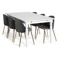 Ruokailuryhmä Hampton, 190cm, 6 tuolia, eri tuoli-/värivaihtoehdoilla (RR190)