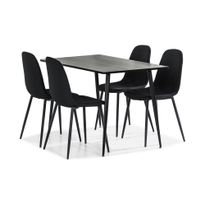 Ruokailuryhmä Jaunita, 120cm, 4 Naira tuolia, eri värivaihtoehtoja (RR120)