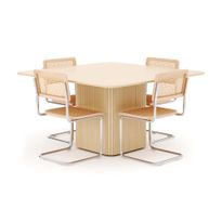 Ruokailuryhmä Kopparbo, 140cm, 4 tuolia, valkoinen (01715)