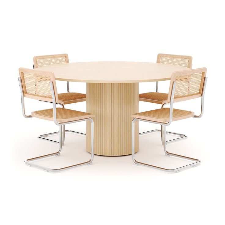 Ruokailuryhmä Kopparbo, 150cm pöytä, 4 Build tuolia, valkoinen (01713)