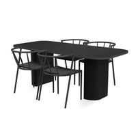 Ruokailuryhmä Kopparbo, 200cm, 4 tuolia, eri tuoli-/värivaihtoehtoja (RR200)