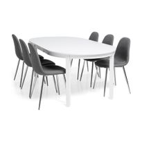 Ruokailuryhmä Lowisa, 6 tuolia, eri tuoli-/värivaihtoehtoja (OWRR6)