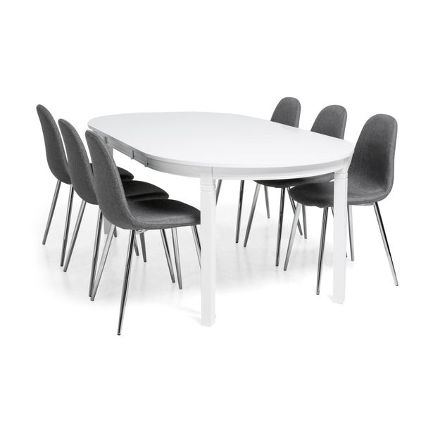 Ruokailuryhmä Lowisa, 6 tuolia, eri tuoli-/värivaihtoehtoja (OWRR6)