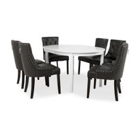 Ruokailuryhmä Lowisa, jatkettava 150cm, 6 tuolia, eri tuoli-/värivaihtoehtoja (AT150)