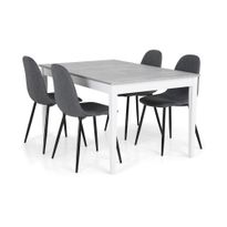 Ruokailuryhmä Montague, 140cm, 4 tuolia, eri tuoli-/värivaihtoehtoja (RR140)