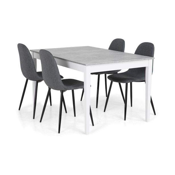 Ruokailuryhmä Montague, 140cm, 4 tuolia, eri tuoli-/värivaihtoehtoja (RR140)