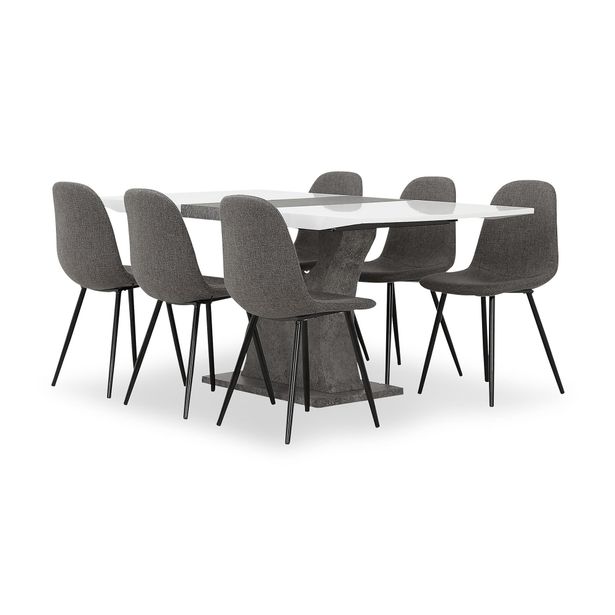 Ruokailuryhmä Seseli, 140cm, 6 tuolia, eri tuoli-/värivaihtoehtoja (R1406)