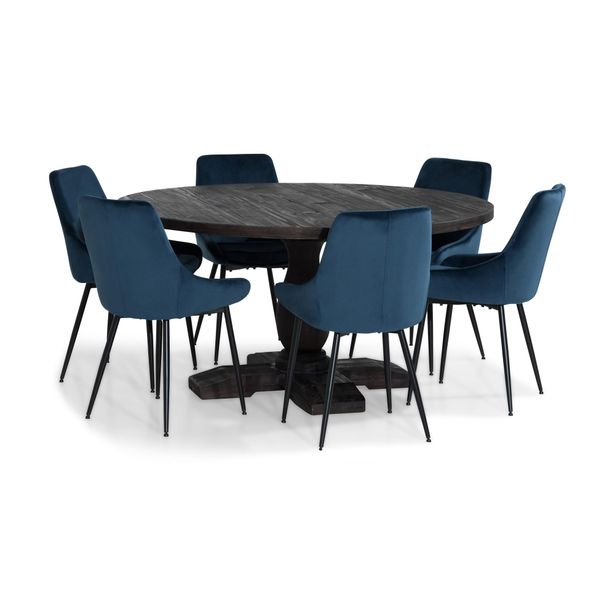 Ruokailuryhmä Suzon, Ø150cm, 6 tuolia, eri tuoli-/värivaihtoehtoja (R1506)