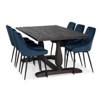 Ruokailuryhmä Suzon, 200cm, 6 tuolia, eri tuoli-/värivaihtoehtoja (00RR6)