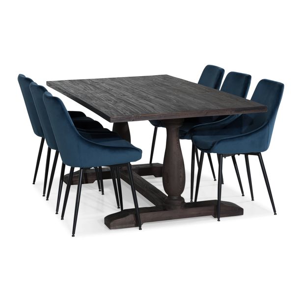 Ruokailuryhmä Suzon, 200cm, 6 tuolia, eri tuoli-/värivaihtoehtoja (00RR6)