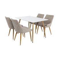 Ruokailuryhmä Tommy, 4 tuolia, eri värivaihtoehtoja (TOMRR)