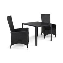 Ruokailuryhmä Tunis, 90x90cm, 2 tuolia, eri värivaihtoehtoja (RR902)