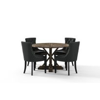 Ruokailuryhmä Yorkshire Premium, 120-160cm, 4 tuolia, eri tuoli-/värivaihtoehtoja (16RR4)