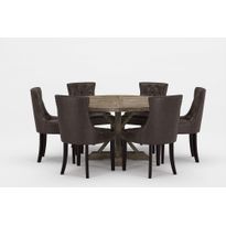 Ruokailuryhmä Yorkshire Premium, Ø150cm, 6 tuolia, eri tuoli-/värivaihtoehtoja (50RR6)