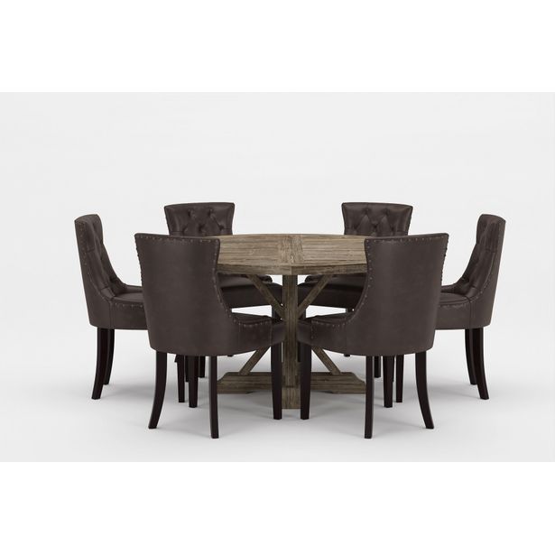 Ruokailuryhmä Yorkshire Premium, Ø150cm, 6 tuolia, eri tuoli-/värivaihtoehtoja (50RR6)