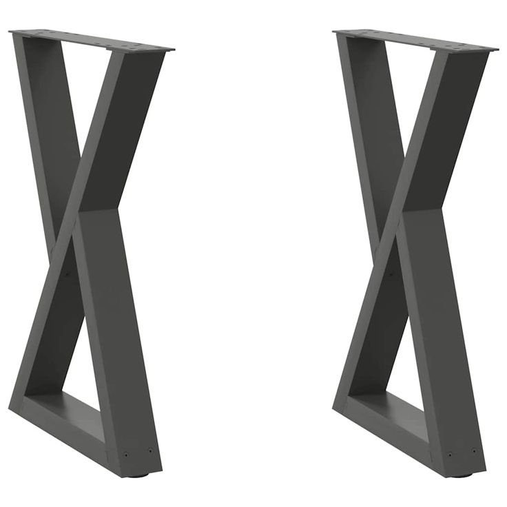 Ruokapöydän Jalat 2 kpl Antrasiitti 60x(72-73,3) cm Teräs (12722)