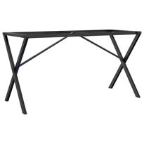 Ruokapöydän jalat X-muoto 140x60x73 cm valurauta (57911)