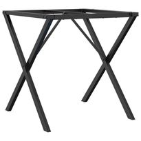 Ruokapöydän jalat X-muoto 70x70x73 cm valurauta (57908)