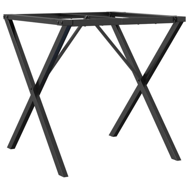 Ruokapöydän jalat X-muoto 70x70x73 cm valurauta (57908)
