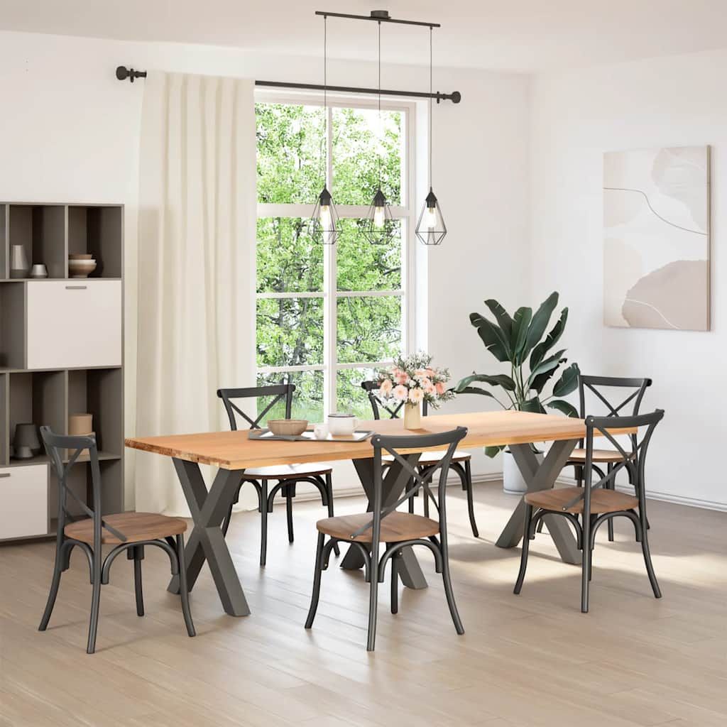 Ruokapöydän jalat X-muotoiset 3 kpl antrasiitti 70x(72-73) cm (12990)