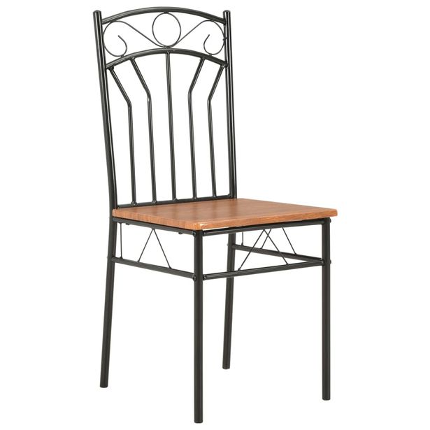 Ruokapöydän tuolit 2 kpl ruskea MDF (81399)
