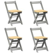 Taitettavat ruokapöydän tuolit, 4 kpl, täysi mänty, Corona, eri värejä (42203)