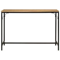 Ruokapöytä 110x55x75 cm täysi karkea mangopuu ja rauta (72727)