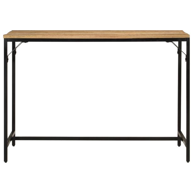 Ruokapöytä 110x55x75 cm täysi karkea mangopuu ja rauta (72727)