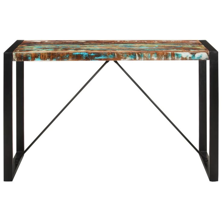 Ruokapöytä 120x55x76 cm kierrätetty täyspuu (51692)