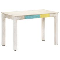 Ruokapöytä 120-180x60-90x76cm, mangopuu, valkoinen, eri kokoja