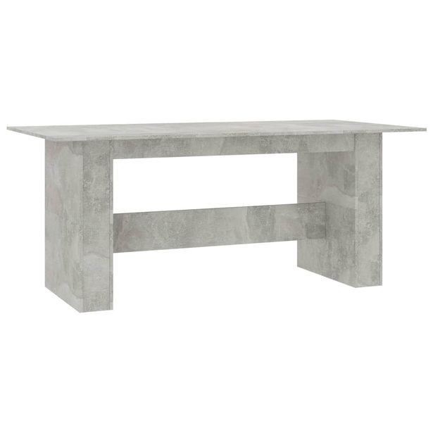 Ruokapöytä betoninharmaa 180x90x76 cm tekninen tuki (00472)