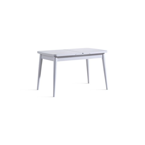 Ruokapöytä Linento Furniture Milla, valkoinen, jatkettava