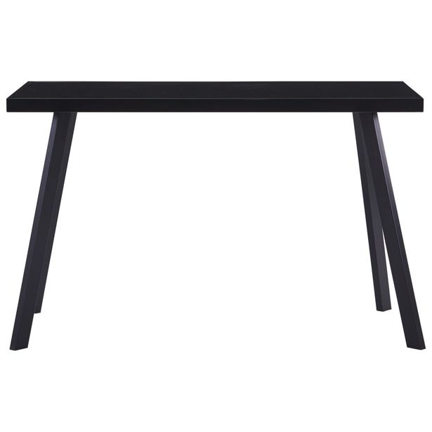 Ruokapöytä musta 120x60x75 cm karkaistu lasi (81872)